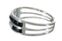 Southwest Mother Of Pearl Jet And Sterling Silver Ring Size 6 RX92592